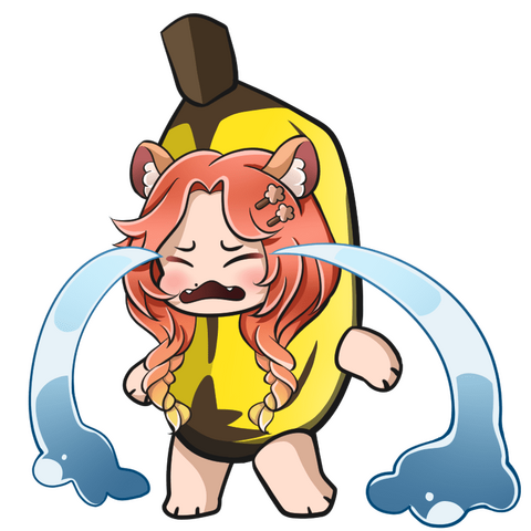 crying banana cat spaghett by mbak vene