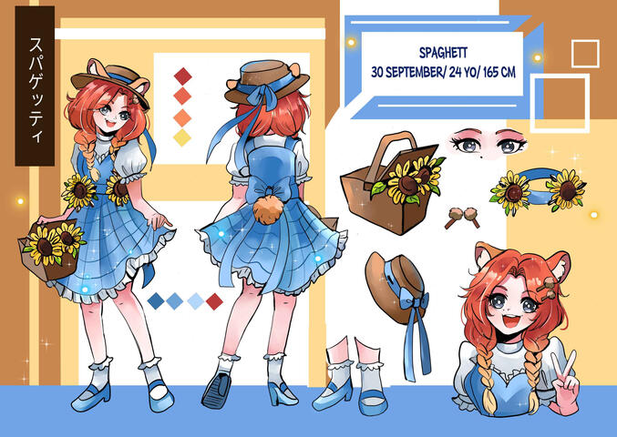 spaghett character sheet by kotakmicin